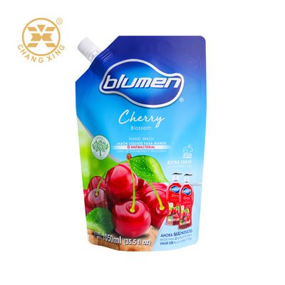 500ml 1L Liquid Soap Spout Pouch Detergent Packing Pouch Custom Printed Liquid Hand Sanitizer Packaging Bag With Spout