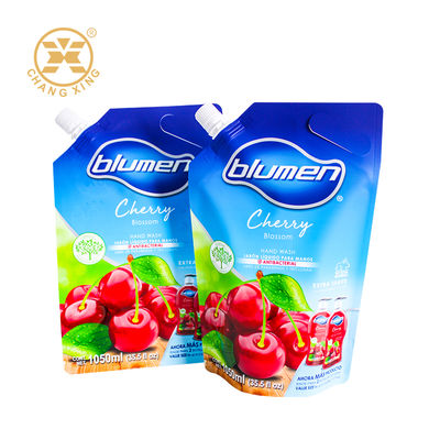 500ml 1L Liquid Soap Spout Pouch Detergent Packing Pouch Custom Printed Liquid Hand Sanitizer Packaging Bag With Spout