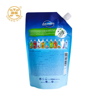 500ml 1L Liquid Soap Spout Pouch Detergent Packing Pouch Custom Printed Liquid Hand Sanitizer Packaging Bag With Spout