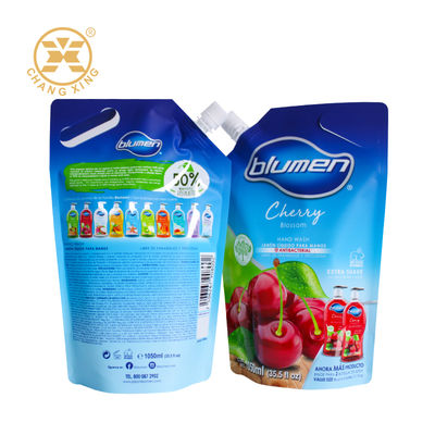500ml 1L Liquid Soap Spout Pouch Detergent Packing Pouch Custom Printed Liquid Hand Sanitizer Packaging Bag With Spout