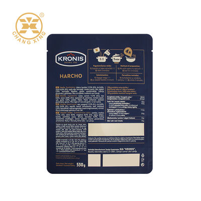 Custom Printed Food Packaging Bag Food Grade Laminated Heat Sealed Stand Up Bag For Meat Fish Rice Soup