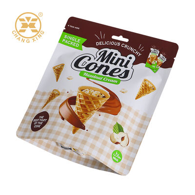 Custom Printed Food Grade Zipper Sealed Stand Up Vacuum Packaging Bag