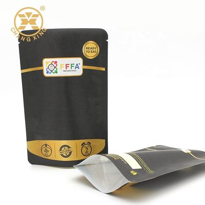 Custom Food Grade Microwavable Rice Mylar Stand up Pouch Aluminium Foil Tear Notch Doypack Retort Bag