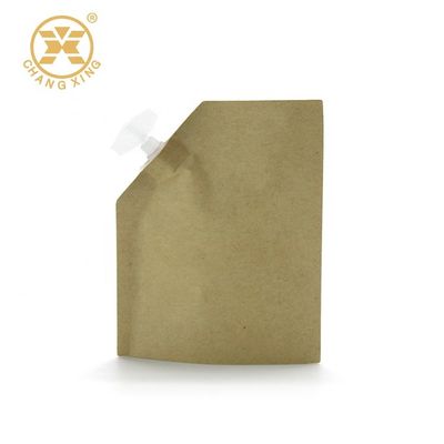LDPE Multiwall Standing Pouch Kraft Paper 100 Microns Cream Packaging Bag