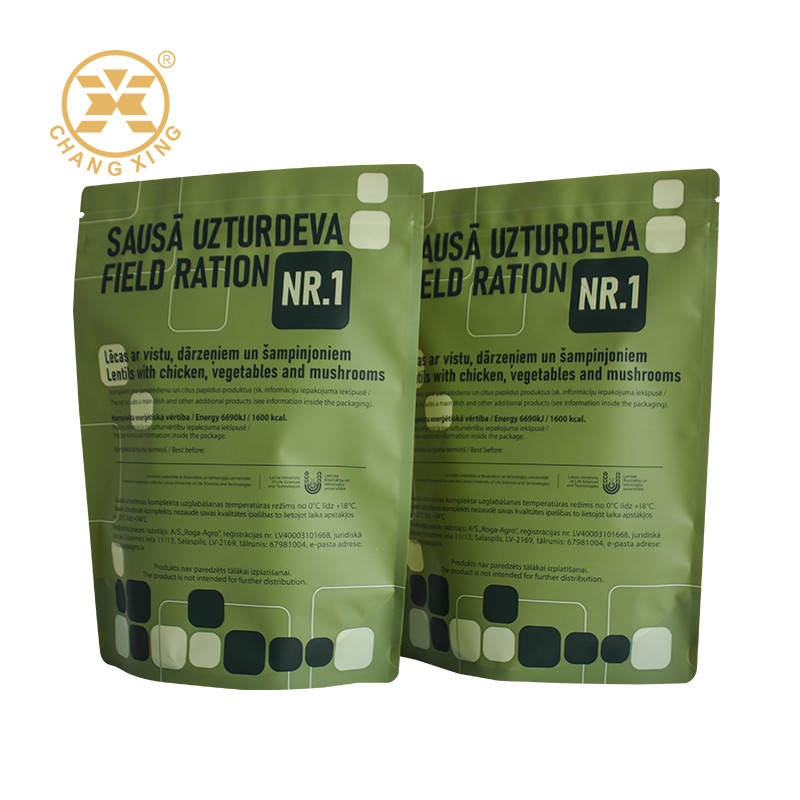 Custom Printing High Quality Field Rations Packaging Bag Plastic Zipper Packaging Pouch For solid food