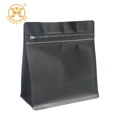 Ziplock One Way Degassing Valve ถุงบรรจุภัณฑ์กาแฟสีดำ
