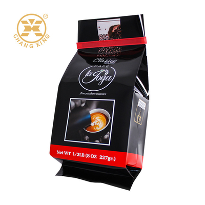 โลโก้ที่พิมพ์ตามสั่ง 250g 500g 1000g 1kg BOPP กาแฟเมล็ดม้วนหนัง ถุงบรรจุอาหาร ถุงบรรจุเมล็ดกาแฟ