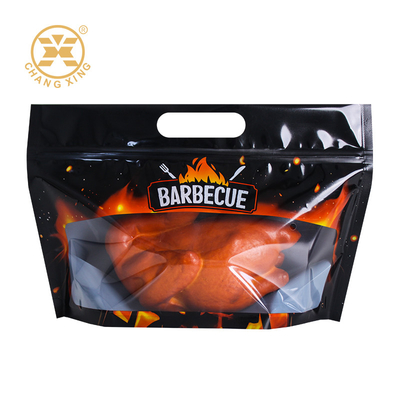 พิเศษพิมพ์ ซิปพลาสติกบรรจุสําหรับ Rotisserie ร้อน Grill หมักไก่และเนื้อ Deli ความชื้น