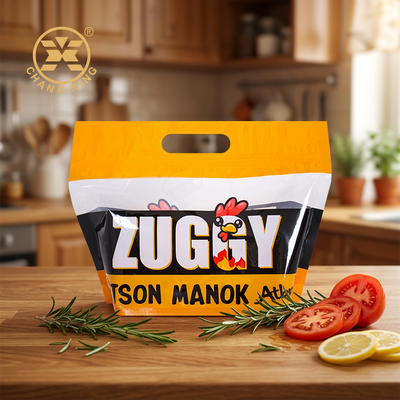 ขายปลีกที่กําหนดเอง กระเป๋าไก่พิมพ์แบบกําหนดเอง Lechon manok Packaging ซัพพลายเออร์ OEM กระเป๋าพลาสติกสําหรับการบรรจุไก่ทอด