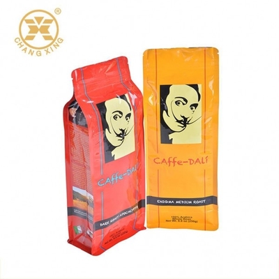 ถุงบรรจุภัณฑ์กาแฟพิมพ์ลายอลูมิเนียมพร้อมวาล์วและซิปฉลากส่วนตัว