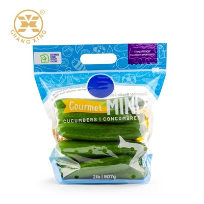 ถุงบรรจุผัก Ziplockk Perforated 1 กก. Resealable Stand Up Pouch