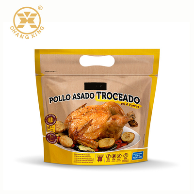 100 200 ไมครอนบรรจุภัณฑ์ไก่ย่างย่างย่าง 1 กก. ถุงบรรจุภัณฑ์อาหารพร้อมซิป