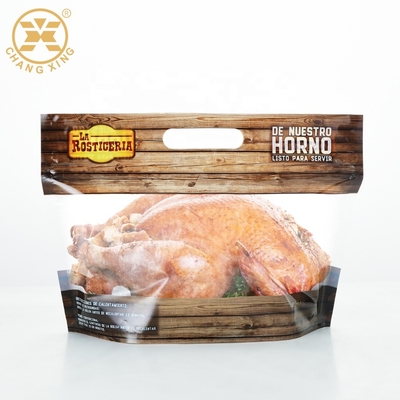 ถุงบรรจุภัณฑ์ไก่ย่างพร้อมหน้าต่างซิป ป้องกันหมอก กั้นความร้อน ถุงไก่ย่าง