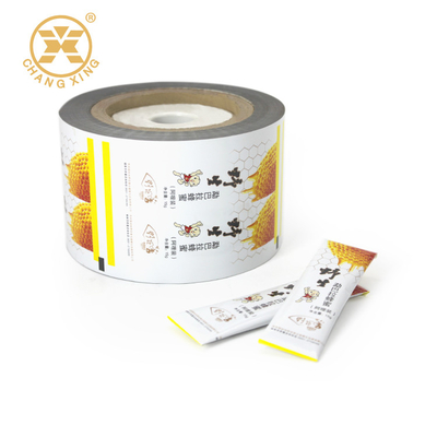 อลูมิเนียมฟอยล์ VMPET ซองน้ำผึ้งบรรจุภัณฑ์ม้วนลามิเนตกาวในตัว