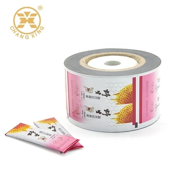 พลาสติกอัตโนมัติ 10g 20g ม้วนฟิล์มบรรจุภัณฑ์อาหารสำหรับซองซอสน้ำผึ้ง
