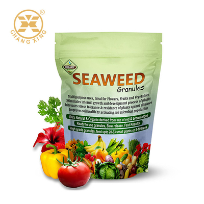 50Lb 10kg 20kg ถุงบรรจุปุ๋ยพลาสติก CPP Fert Enhance Stand Up Pouch Packaging