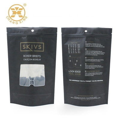 60 ไมครอน BRC Zip Lock ถุงพลาสติกแบบใช้ซ้ำได้ถุงเก็บชุดชั้นใน Matte Black