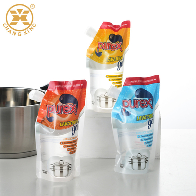 BOPP นำกลับมาใช้ใหม่ได้ BPA ฟรีถุงบรรจุภัณฑ์ผงซักฟอกพิมพ์แบบกำหนดเอง Stand Up Pouches