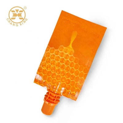 LDPE Honey Sachet บรรจุภัณฑ์ Rohs Protein Powder 500g Stand Up Pouch พร้อมหัวฉีด